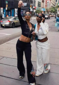 Women's American Street Style Sexy Slim Fit Sport Two Piece Tracksuit Set