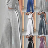 Women's Fashion Pocket Sleeveless Two Piece Pants Set