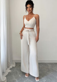 Autumn/Winter Women Strap Tank Top & Casual Pants Set