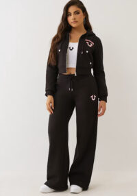 Women's Casual Trendy Loose Printed Matching Sport Hooded Two Piece Pants Set